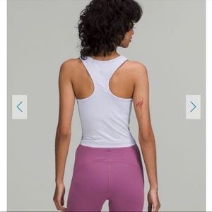 Lululemon Ebb To Street Racerback Crop Tank pastel blue